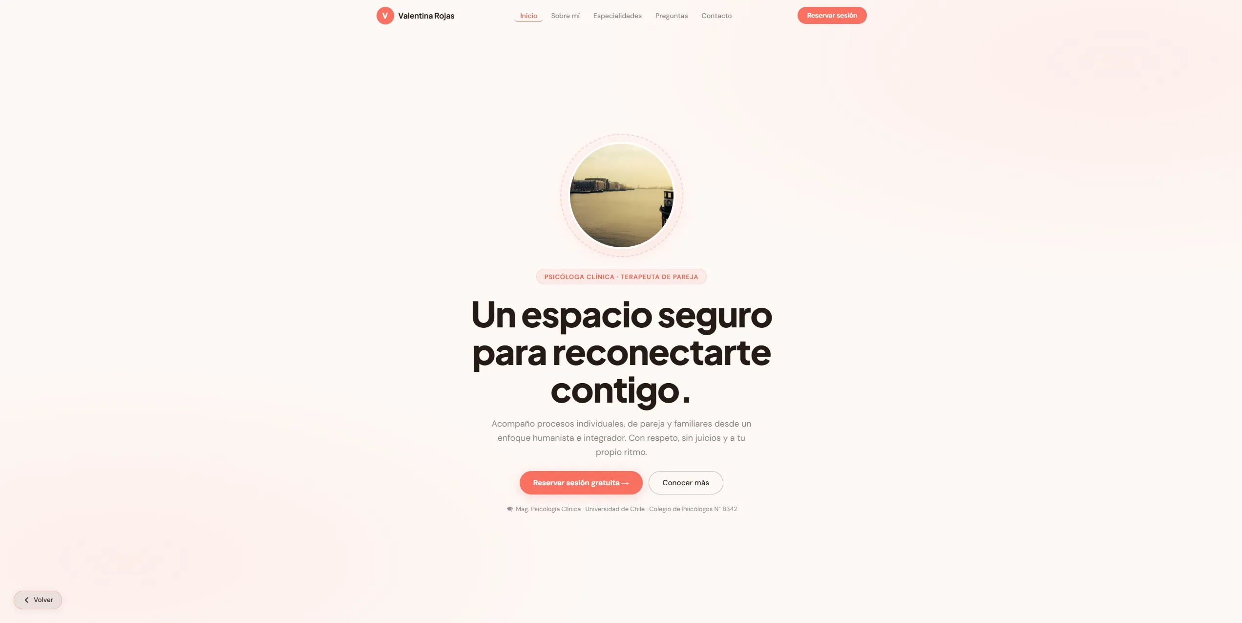 Preview del template Coral para e-commerce